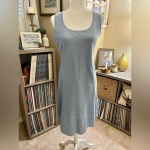 SYSTEM Size Medium Blue Acrylic Nylon Midi Dress